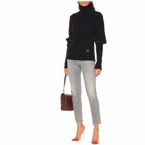 7 For All Mankind Grey Low-Rise Skinny Jeans